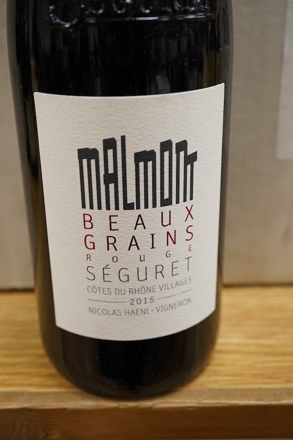 Cotes Du Rhone Seguret Beauxgrains Malmont, 2015, box of twelve bottles